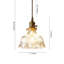 1-Light Striped Flower Glass Pendant Light with Vintage Style-1773972845