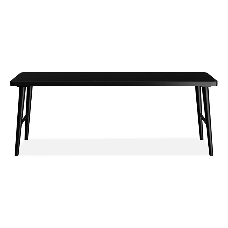 Black Rectangular Solid Wood desk, 29.53" H x 86.61" W x 23.62" D