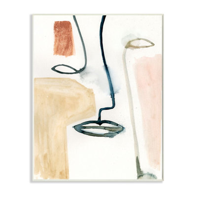 «Line and Color Block Face Impression» par Victoria Barnes - impression d'art graphique