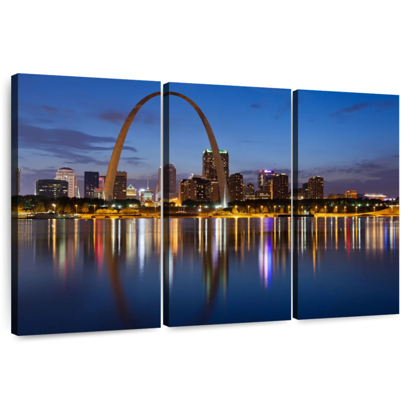 St. Louis Waterfront, 28" H x 45" W