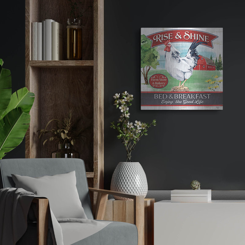 «Bed Breakfast» par Mollie B Art, H 24 po x l 24 po