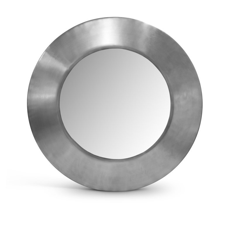 Lopp Iron Mirror, 30" H x 30" W, Silver