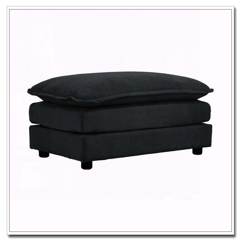 Repose-pieds en chenille, Noir