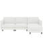 Canapé de grande taille à 3 places de 107,8 po, canapés en forme de L avec repose-pieds mobile, accoudoirs avec poches, fauteuils en tissu modernes pour le salon, l’appartement, le bureau
