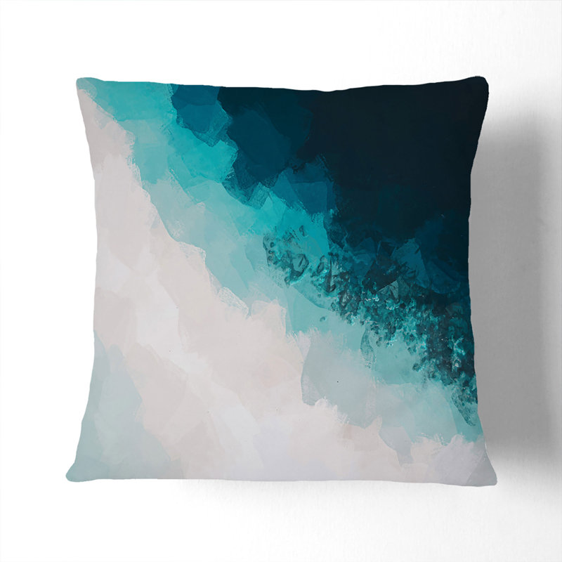 Cocoa Island Beach Abstract Square Throw Cushion, 55 x 55 cm, Black