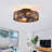20" Iron Art Ceiling Fans with Remote, Farmhouse Flush Mount Ceiling Fan with 6 Speeds Reversible Motor, for Kitchen, Bedroom--NOT Included Bulbs