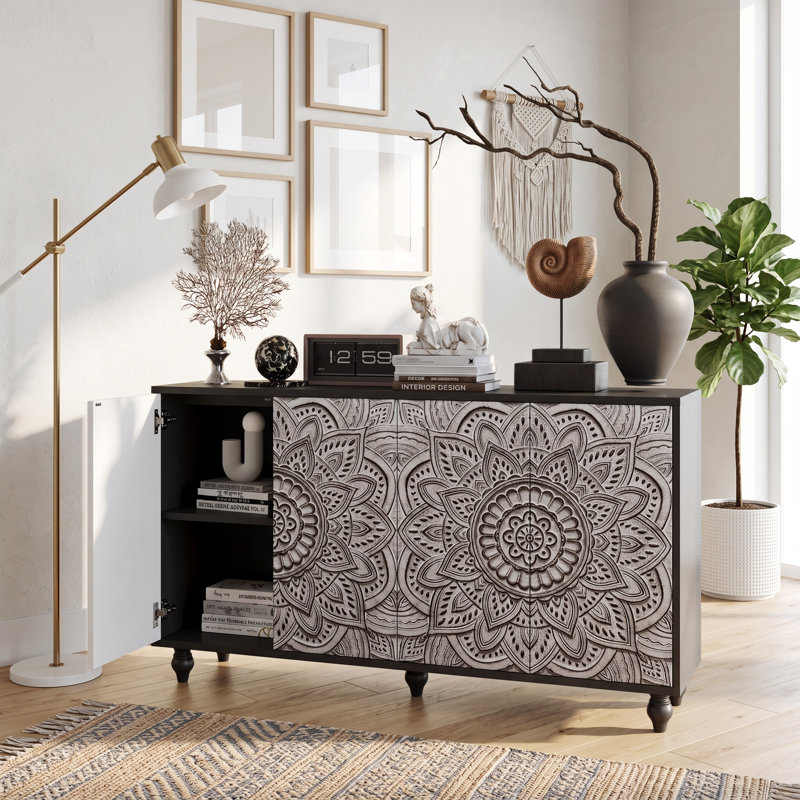 Buffet Bargamin Boho Mandala, Noir