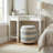 Kinkade Storage Ottoman, Blue and White Striped Fabric-58633606