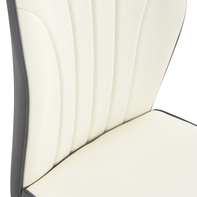 Chaises d'unité centrale en métal avec des pattes pour un repas simple et chic, Gris