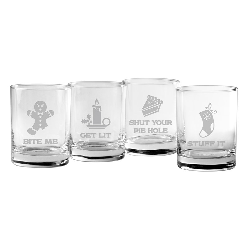 Ensemble de verres 4 pièces en verre 14 oz. christmas Owen