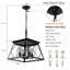 Luminaire suspendu industriel en métal noir Chandelier-2129802358