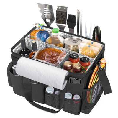 Picnic Bag Organizer for BBQ Supplies Tool