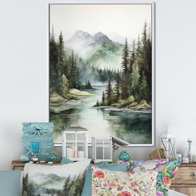 Impression sur toile, "Minimalisme lac tranquillité I"