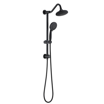 Wall Mounted Shower With 6 Inch Rain Head And Handheld - Long-Lasting For Bathroom Relaxing Experience