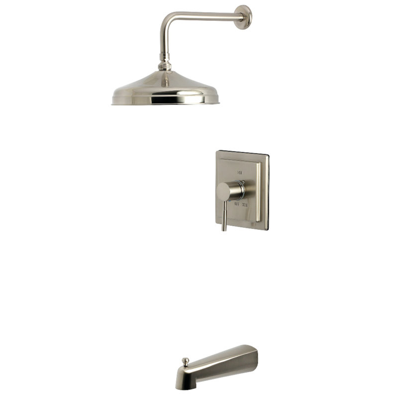 Kingston Brass Single-Handle Pressure Balanced Tub And Shower Faucet, Brushed Nickel