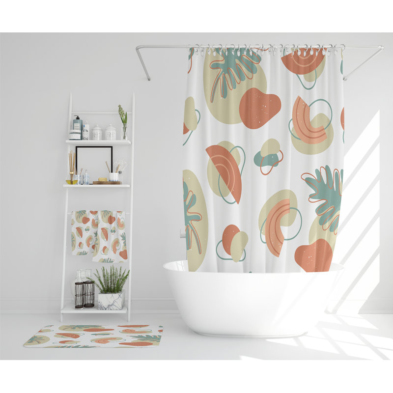 Nayvia Polyester Shower Curtain Set