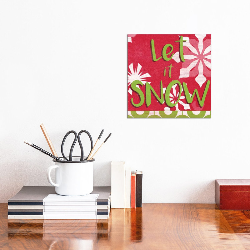 Let'S Get Jolly Collection A 1 Piece Wrapped Canvas Wall Art, 30.48cm H x 30.48cm W x 1.905cm D