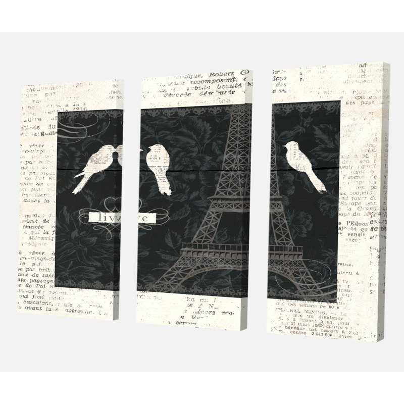 « paris rétro collage ii », impression sur toile, image multi-pièce, H 40 po x l 60 po x P 1 po