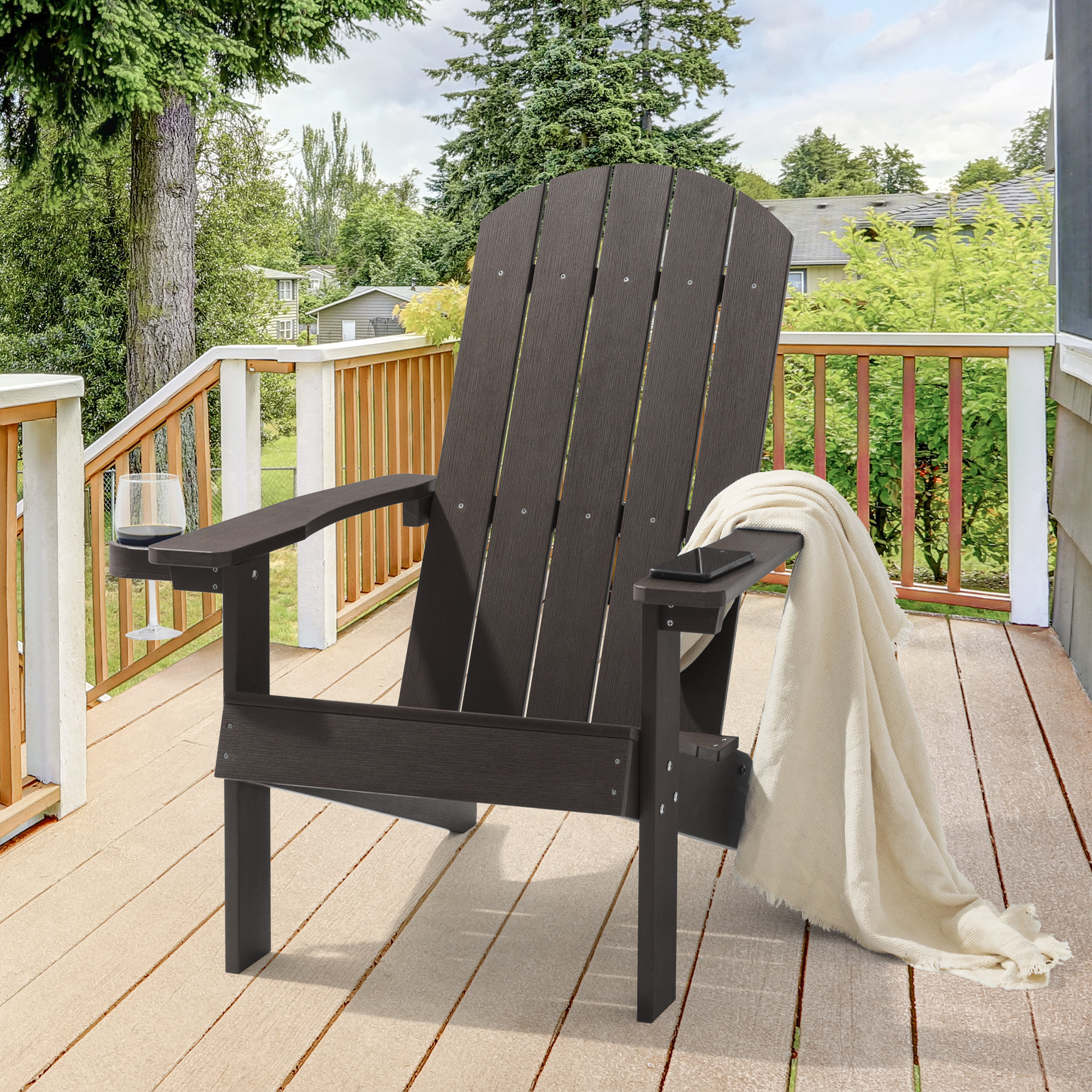 Rosecliff Heights Cerqueira Plastic Adirondack Chair | Wayfair