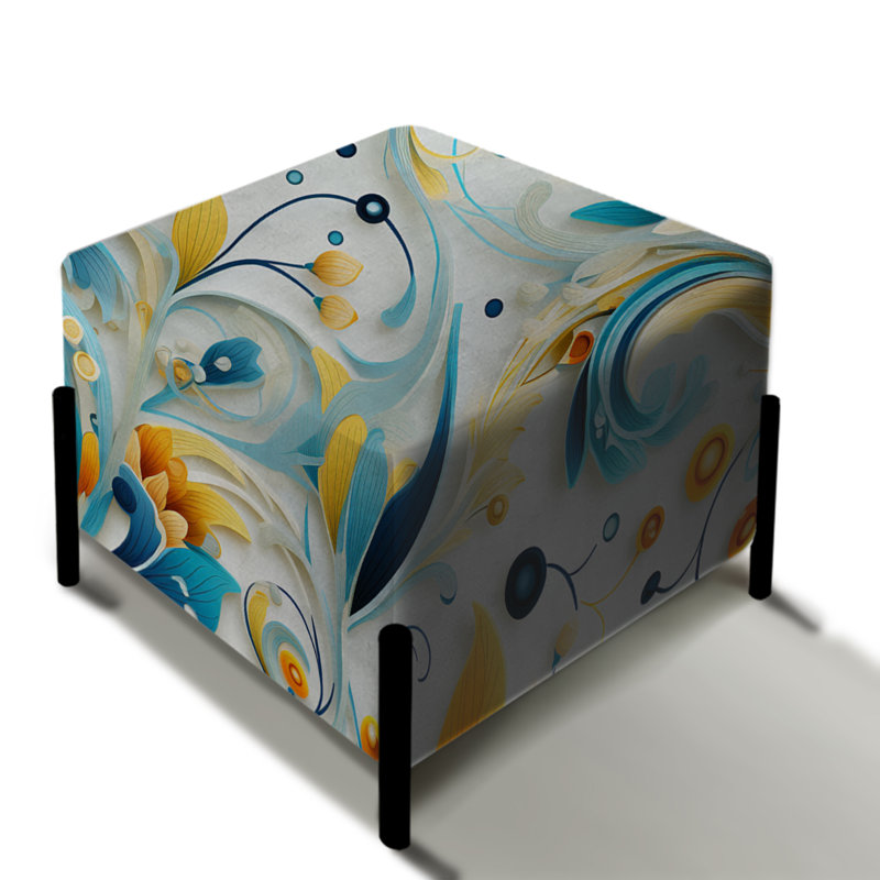 Contemporary Harmony Paisley Motif - Repose-pieds carré Paisley