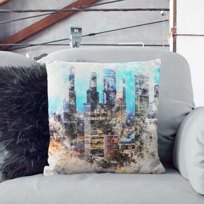 Abstract Square Throw Cushion