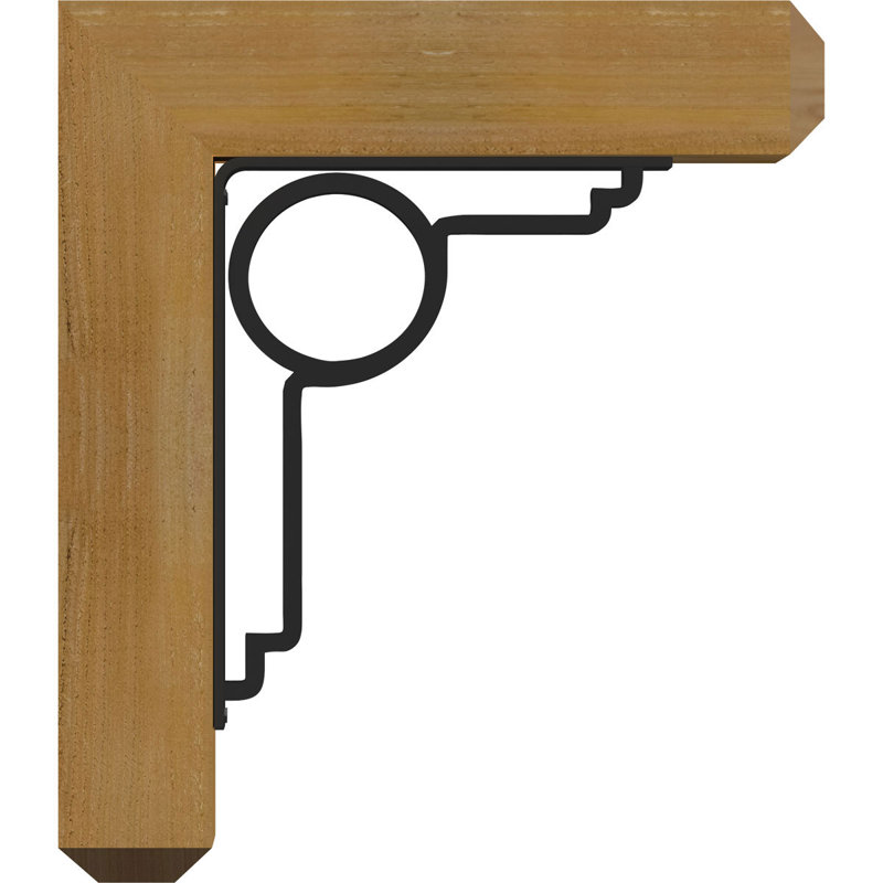 Maria 4" Triple Brace Craftsman Ironcrest Bracket, 19"H x 16"D, 4"W x 2"T Western Red Cedar (Rough Sawn)