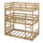 Twin Over Twin Over Twin Rubber Wood Triple Bunk Bed – Two Built-In Ladders, Guardrails & Detachable Design-1434985114