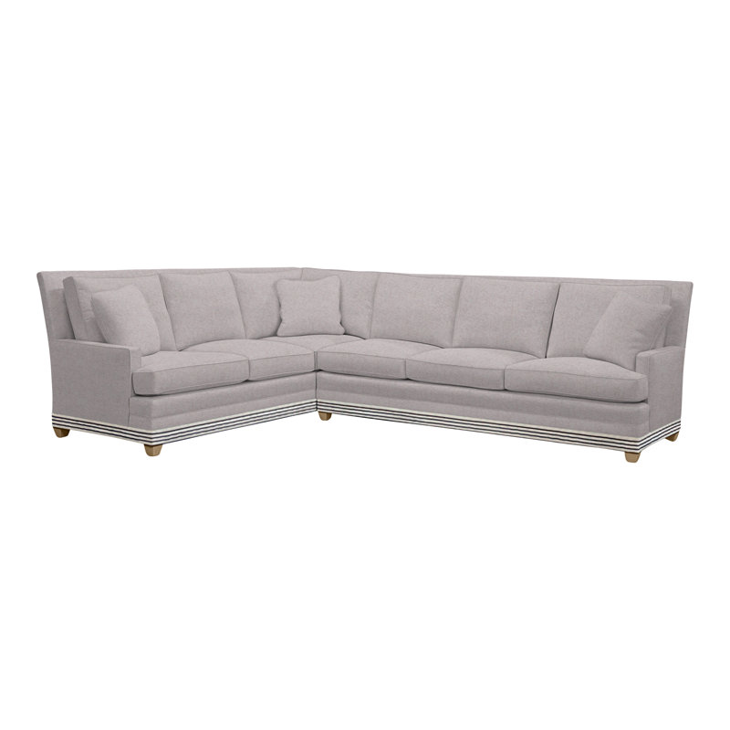 Riverside Upholstered L-Shaped Sectional Symmetrical, Nadia Linen Polyester, Hampton, No