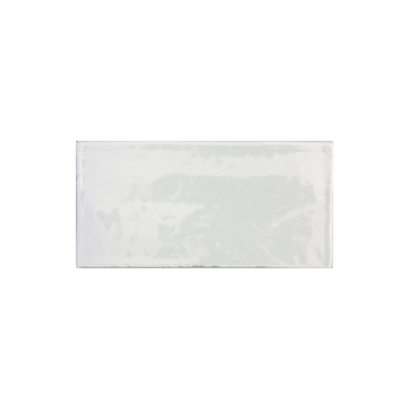 Magma 2" x 5" Zellige Italian Porcelain Subway Tile, Bianco White