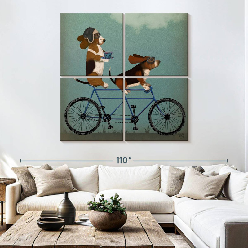 Tandem Bramet Basset Hound, H 74 po x l 74 po