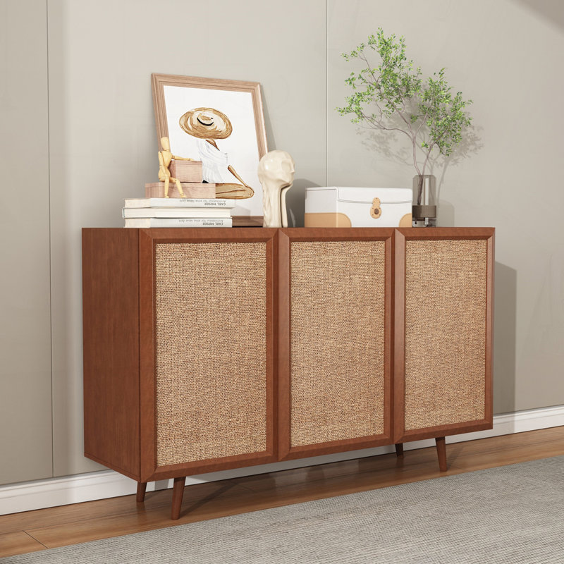 Wood Console Table with 4 Legs