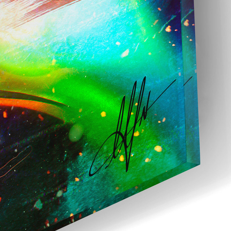  «Synesthetic Aurora» par Mario Sanchez Nevado, art mural en verre acrylique, 12 po x 16 po