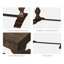 Ensemble de table de salle à manger de style campagnard rustique 74,8 po avec 6 chaises rembourrées (3 styles), structure en bois massif avec pieds décoratifs tournés, ensemble de salle à manger confortable pour 6 personnes, brun
