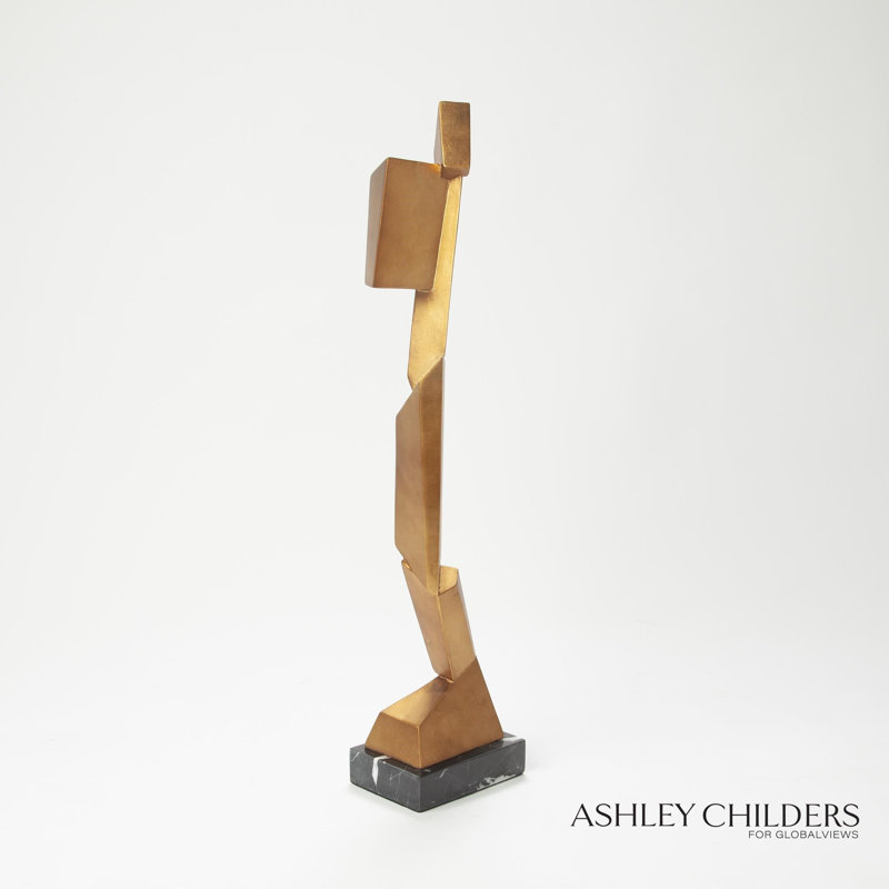 Facet Sculpture-Gold-Lg