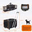 2 in 1 Large Cat Carrier for 2 Cats, Rolling Pet Carrier with Wheels, Expandable Foldable Double Pet Carrier with Removable Divider, Breathable Mesh Oxford, Ideal for Car/Camping/Vet
