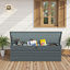 260 Gallon Metal Outdoor Deck Box Waterproof