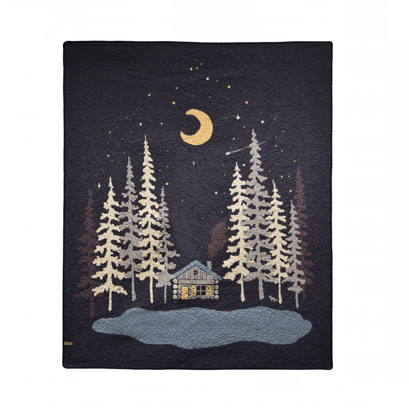 Donna Sharp Moonlit Cabin Cotton Quilted Throw 