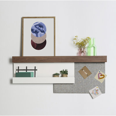 Laim Floating Shelf with Hooks