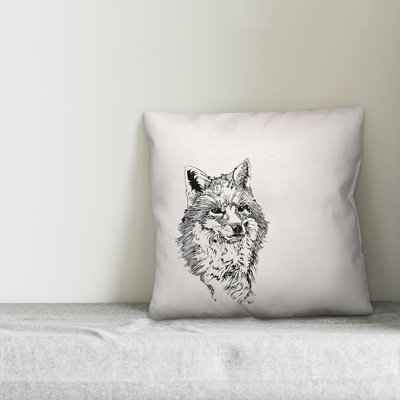 Fox Reversible Throw Pillow