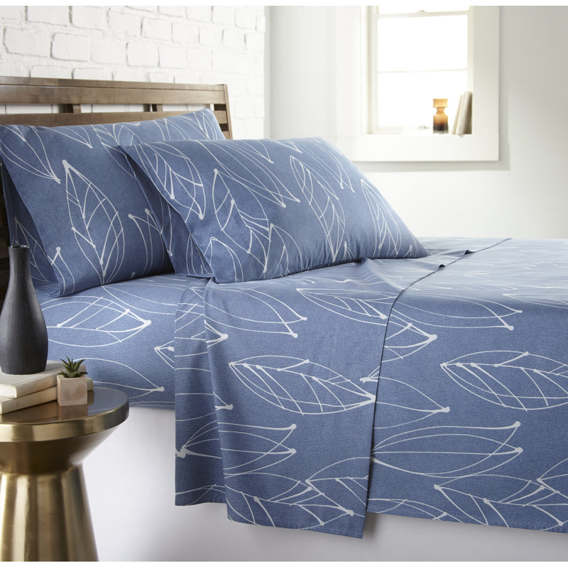 Ensemble de draps en microfibre Vilano Choice, Ensemble de draps pour lit simple + drap-housse + , Bleu