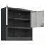 Armoire de rangement murale en métal avec porte verrouillable et tablette ouverte-753906357