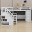 Jamelah Twin-Twin over Full L-Shaped Bunk Bed With 3 Drawers, Portable Desk and Wardrobe-592142668