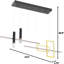 Luminaire suspendu moderne à DEL Lustre créatif à DEL Linéaire à télécommande Luminaire suspendu pour îlot de cuisine pour salle à manger / salon