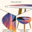 Ensemble de 2 tables basses gigognes Triangle Coastal Sunset
