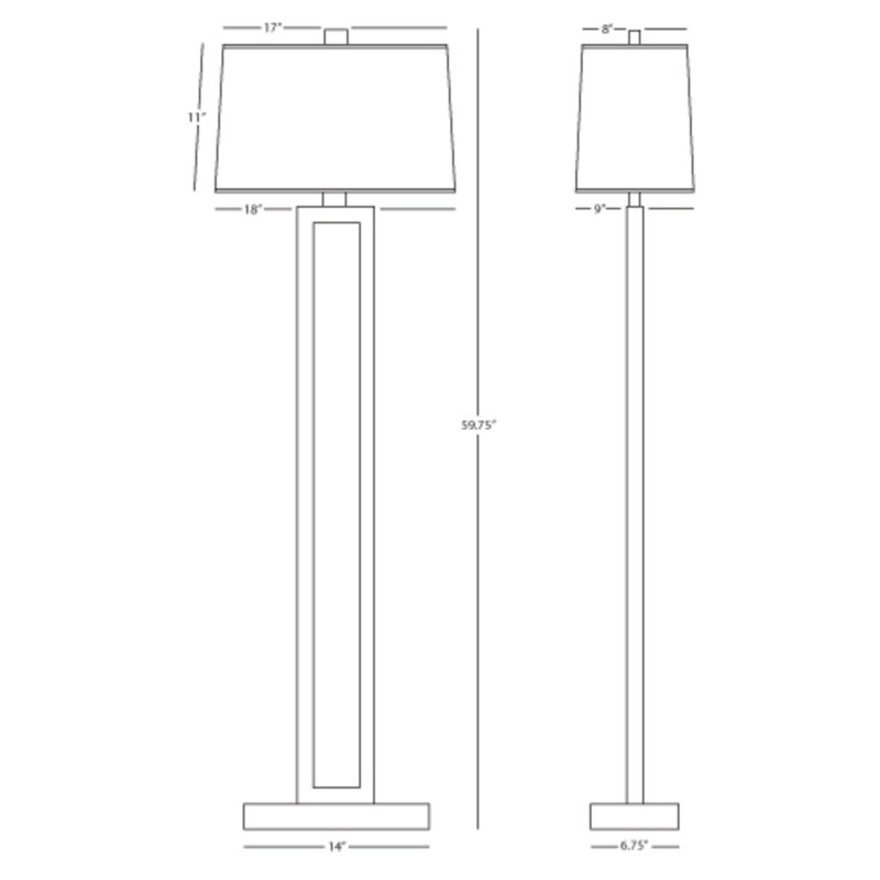 Doughnut Floor Lamp, Deep Patina Bronze