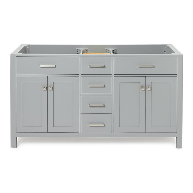 Base de meuble-lavabo double Petrel, Gris