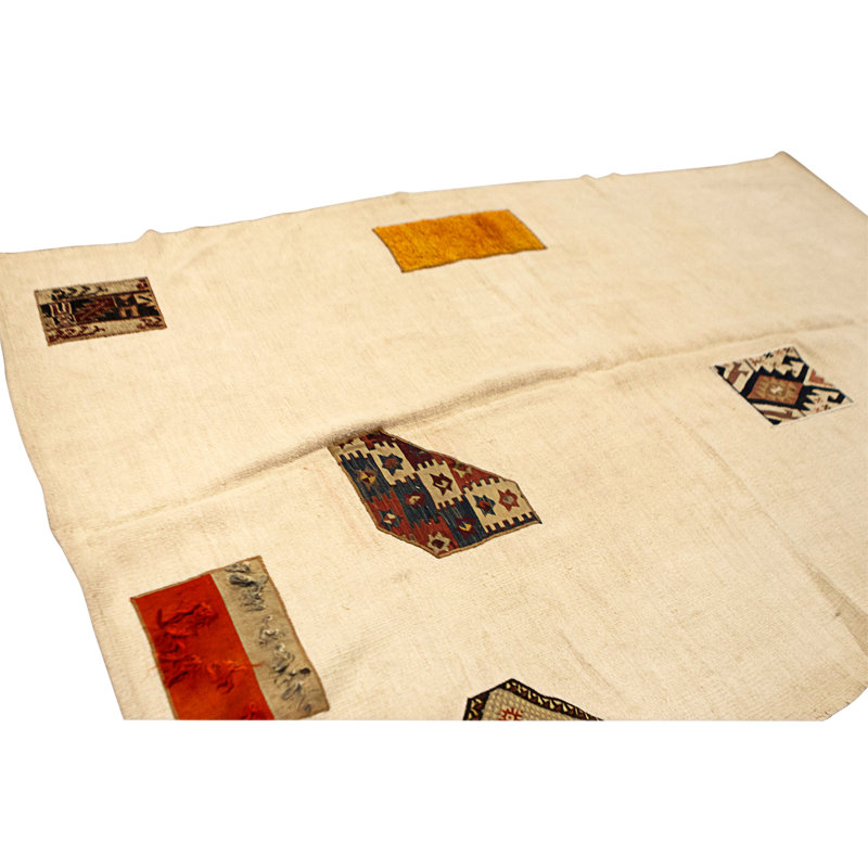 Tapis ivoire noué à la main de haute qualité