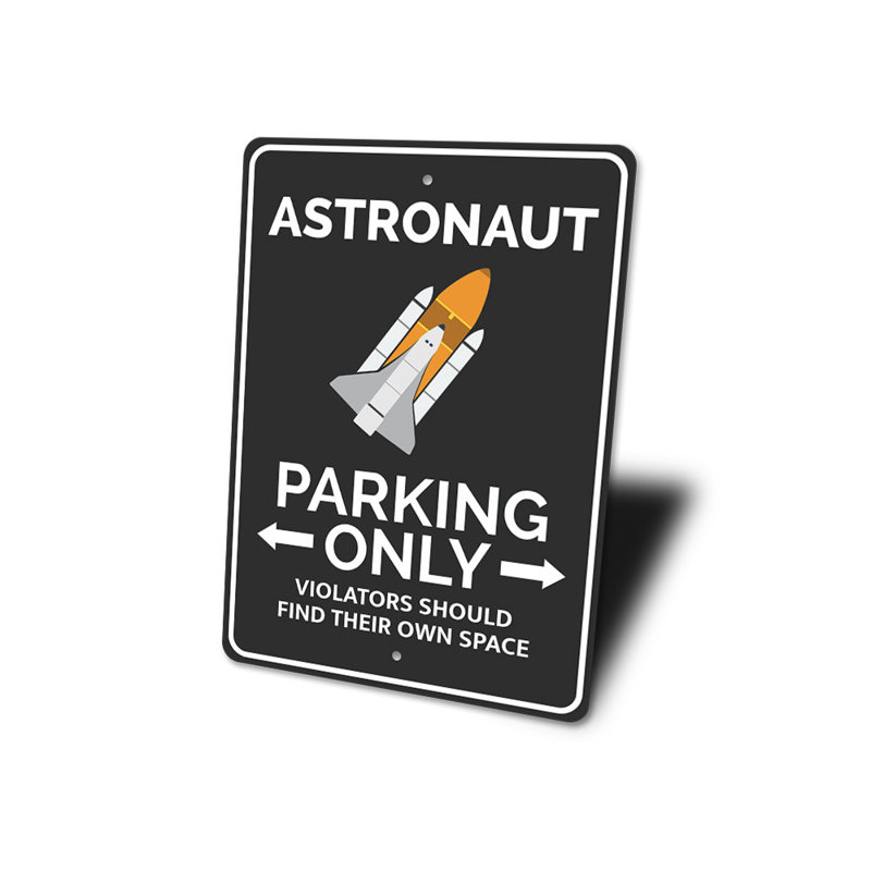 Panneau astronaute en aluminium, H 10 po x l 14 po x P 0,04 po
