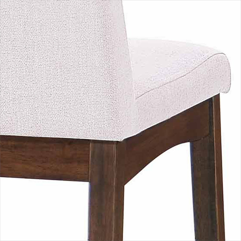 Chaise d'appoint rembourré, Beige clair, Noyer, 2