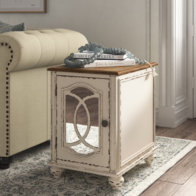 Heraldas Solid Wood Top End Table